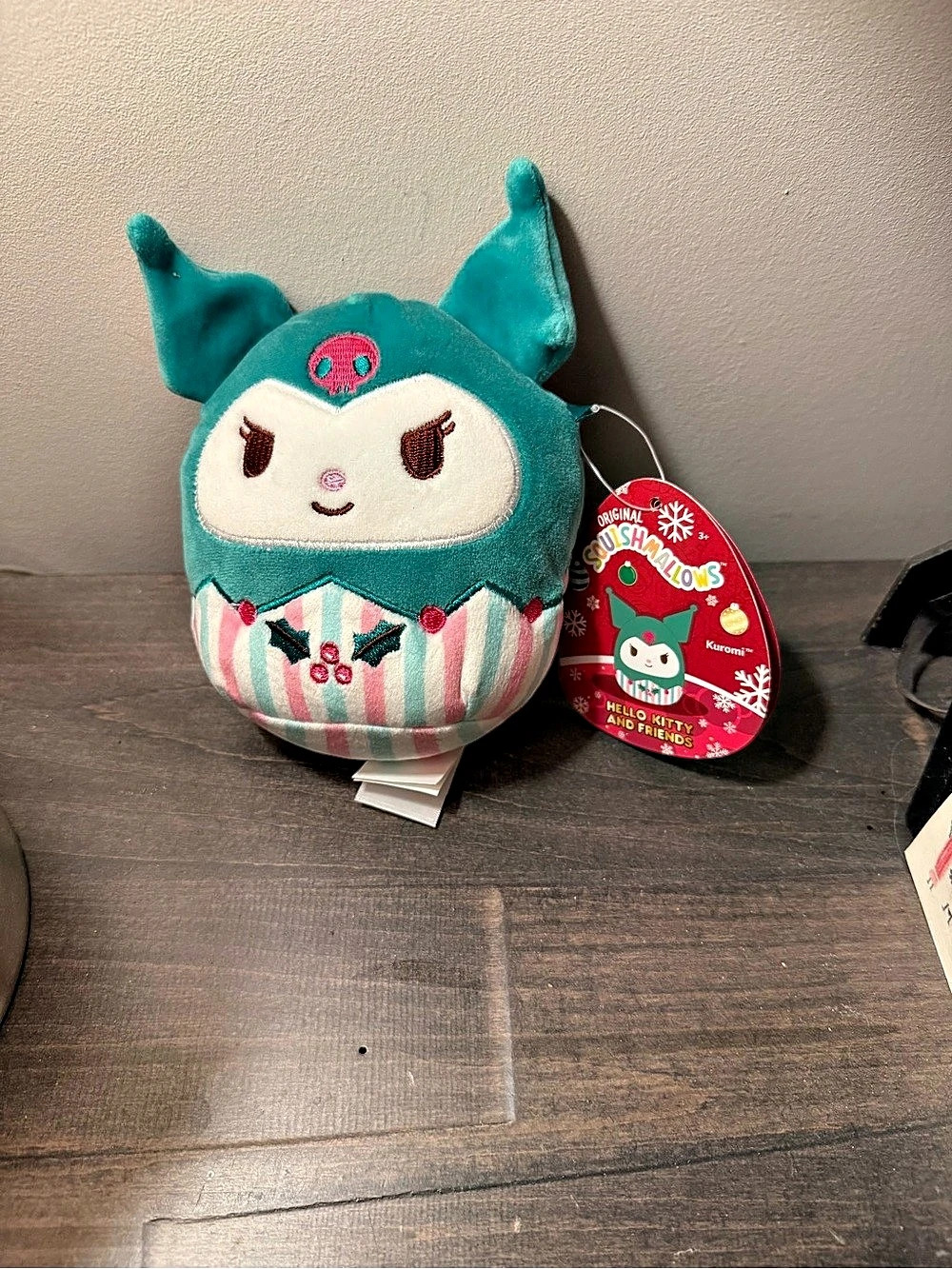 Squishmallows Kuromi Holiday Christmas Plush Green & Pink